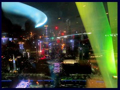 View from Canton Tower's observation deck at night. 